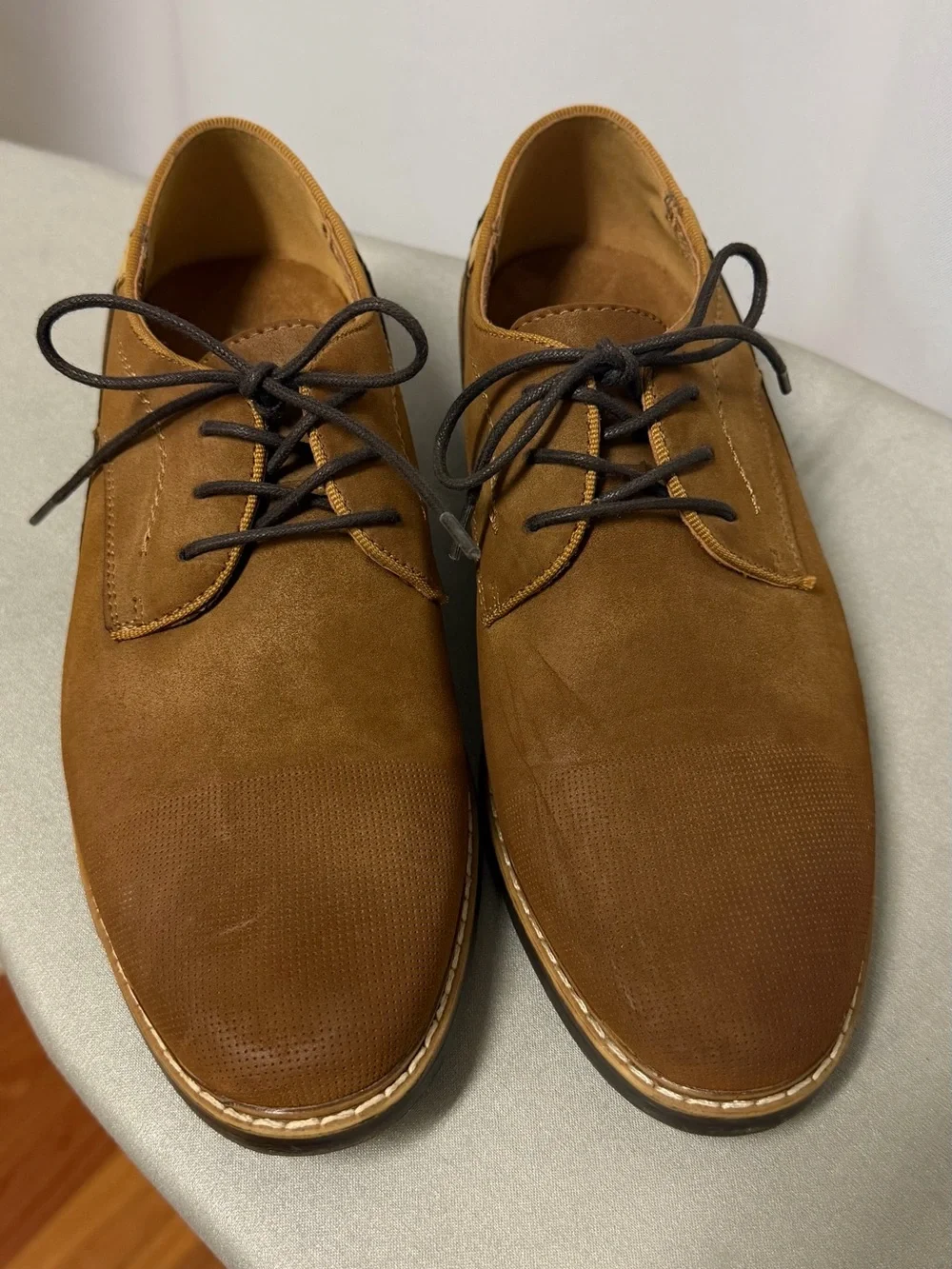 Boys Size 5 Suede Derby Shoes - Classic Lace-Up